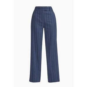Tahari Pinstripe Dress Pants Navy Blue Womens Size 8 MSRP $89